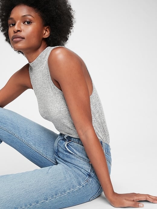 Gap Softspun Sleeveless Mockneck Top