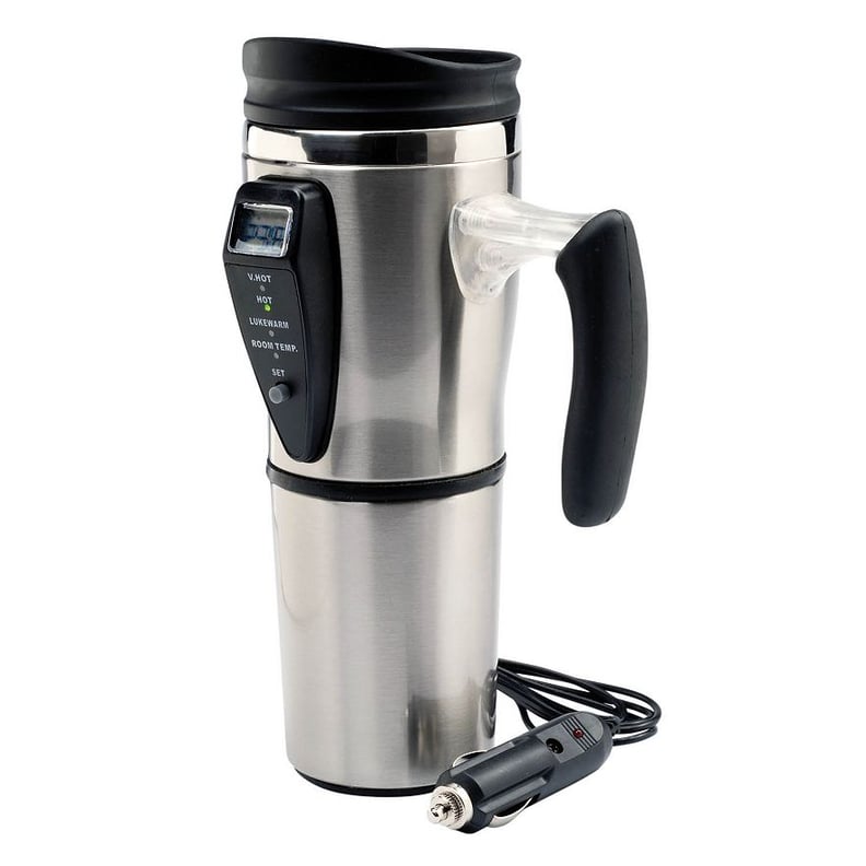 12V In-Car Coffee Maker Tea Pot Thermos Bottle Stainless Steel Heating Cup  300ml