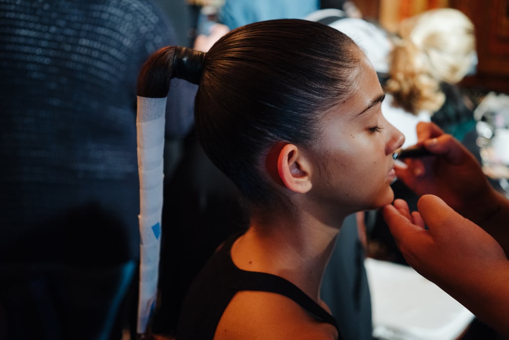 No need to dig through your vanity for a hair tie if you have a few leather chokers laying around. Instead of wearing those stylish necklaces on your neck, wrap them around a high ponytail for an edgier look like the one seen at Brandon Maxwell.