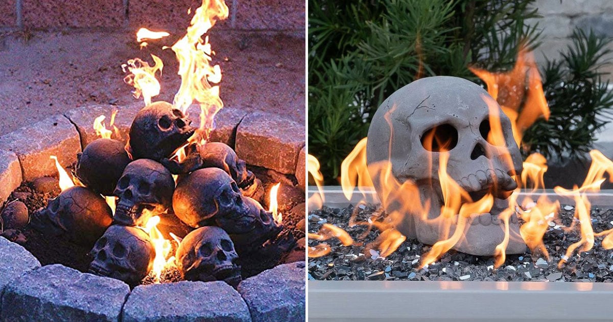 These Skull Fire Logs Are the Creepiest (and Coolest) Thing | POPSUGAR Home