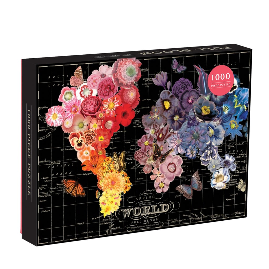 Galison 1,000-Piece Full Bloom World Map Puzzle