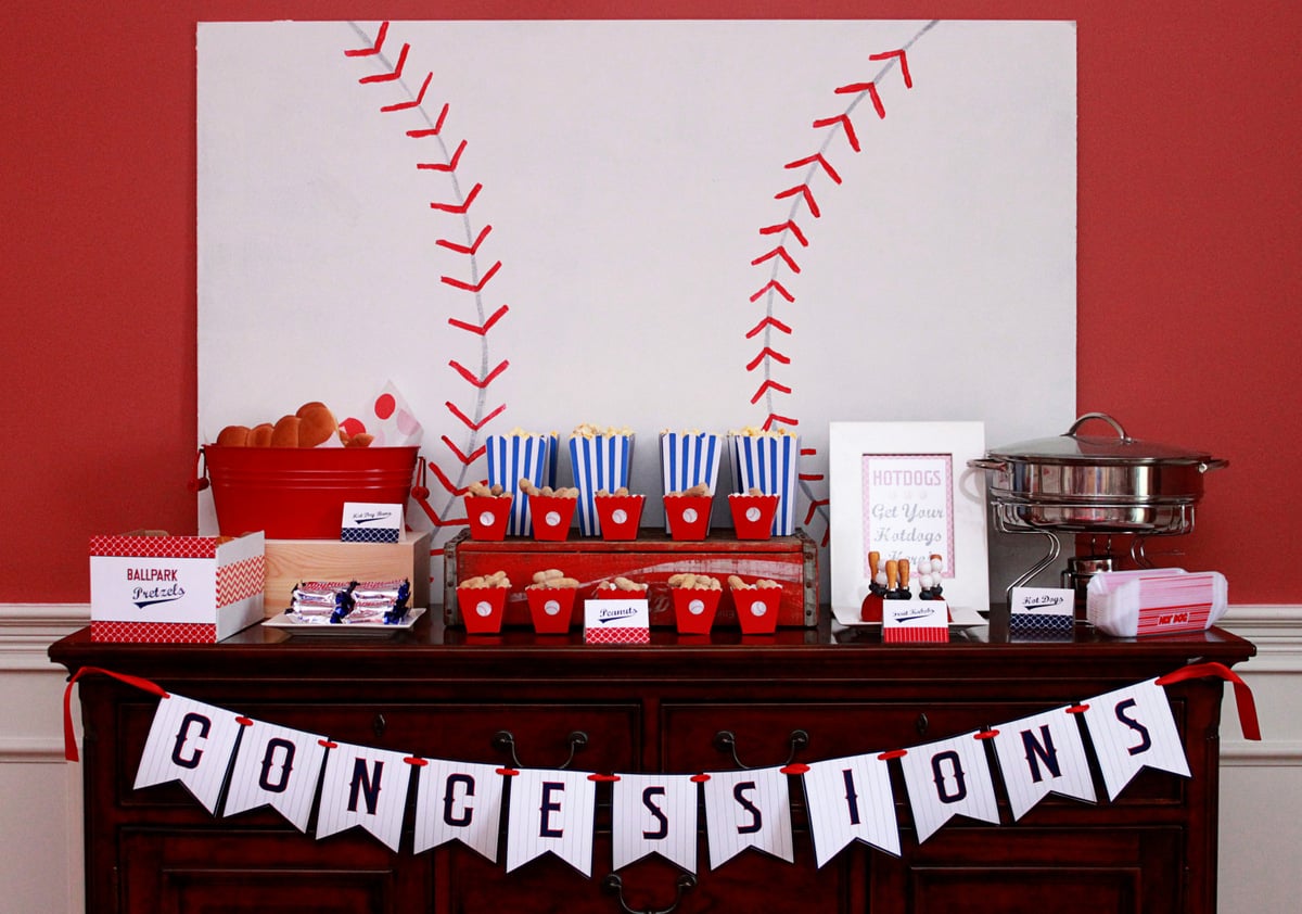 Baseball themed new arrivals party