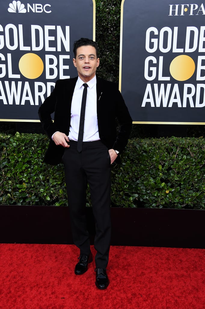 Rami Malek and Lucy Boynton at the Golden Globes 2020