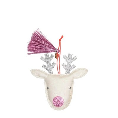 Meri Meri Reindeer Glitter Fabric Tree Decoration