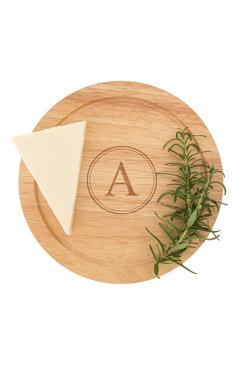 5-Piece Monogram Cheese Board and Utensil Set