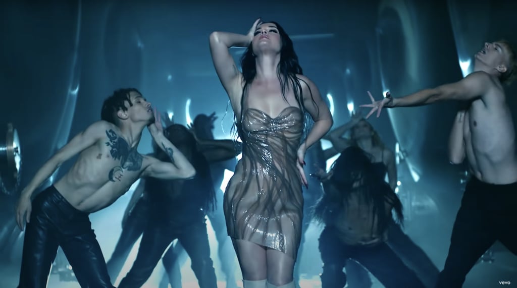 Katy Perry's Wet-Look Dress in "When I'm Gone" Music Video