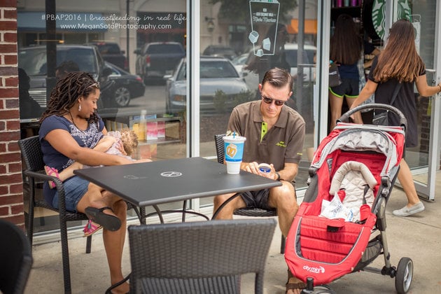 Photos of Dads Supporting Breastfeeding in Public