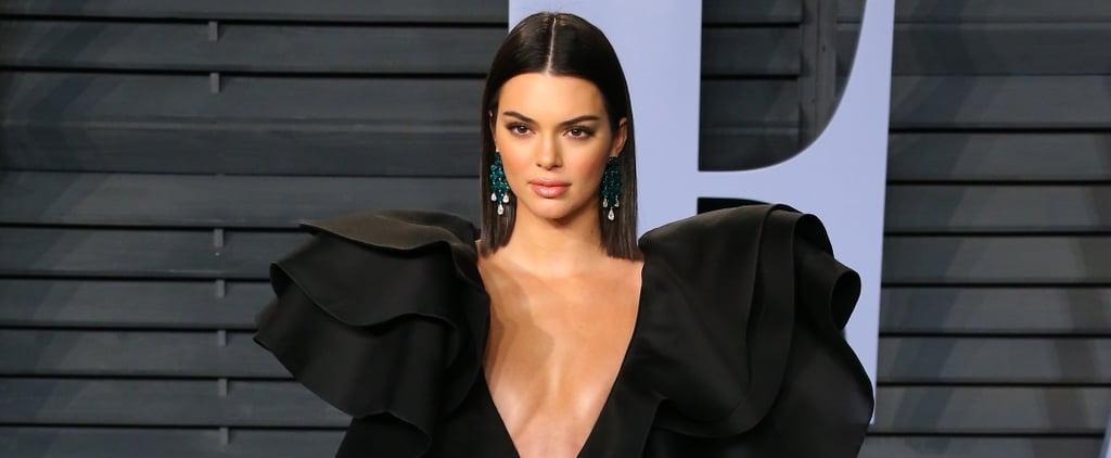 Kendall Jenner Black Dress at Oscars Afterparty 2018