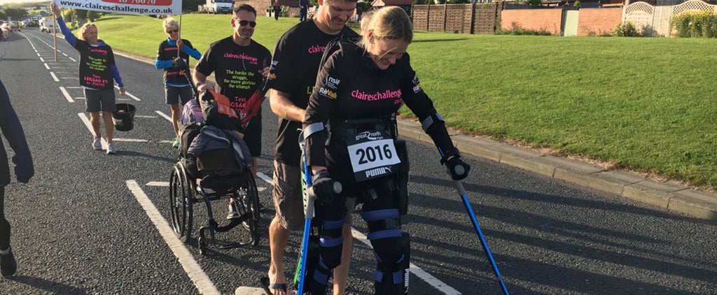 Claire Lomas Completes Great North Run in Bionic Suit