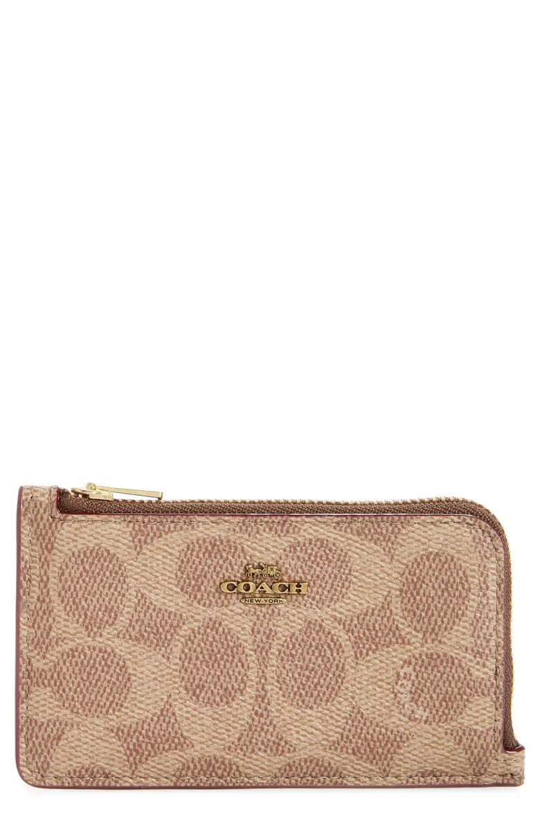 A Designer Gift: Coach Signature Coated Canvas & Leather Card Holder