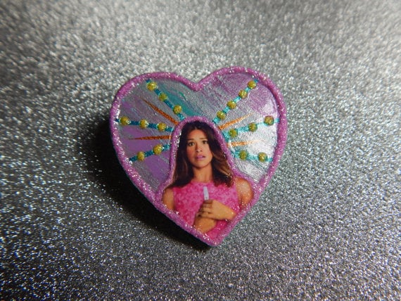 Jane the Virgin Heart Shaped Pinback Button