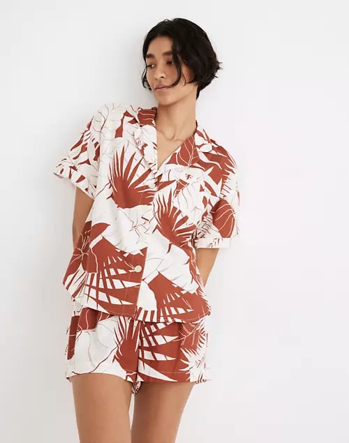 Madewell Oversized Pajama Shirt in Tropical Holiday