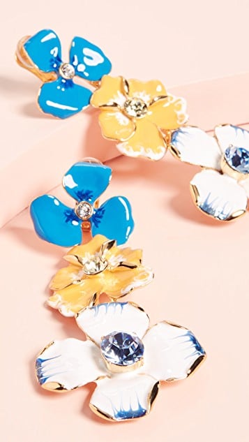 Kenneth Jay Lane Flower Drop Earrings