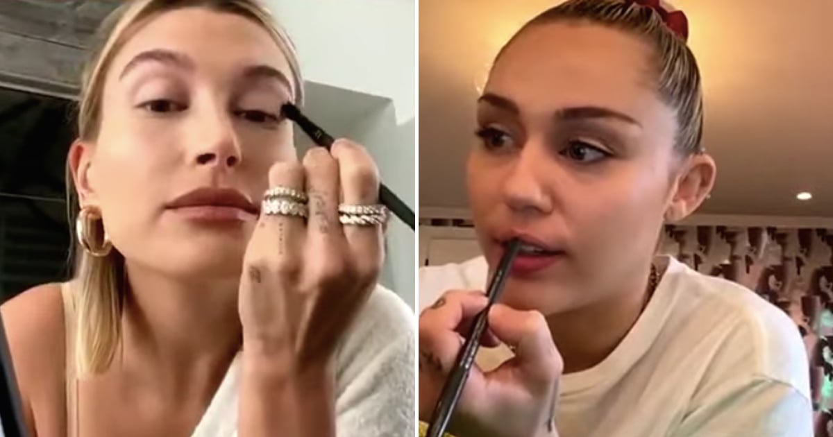 Miley Cyrus And Hailey Bieber Livestream Makeup Routines Popsugar Beauty Uk
