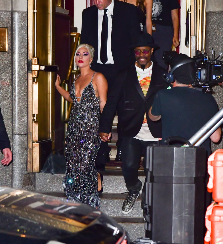 Lady Gaga Wearing a Shimmering Georges Hobeika Gown