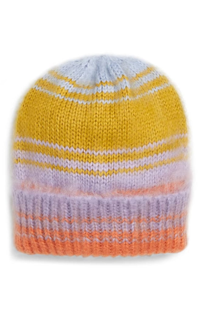 Topshop Brush Stripe Ombré Beanie