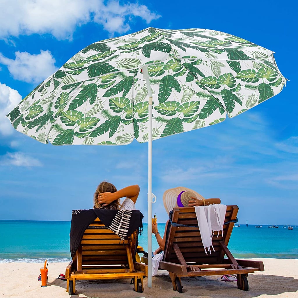 Moana: Green Leaves Beach Umbrella