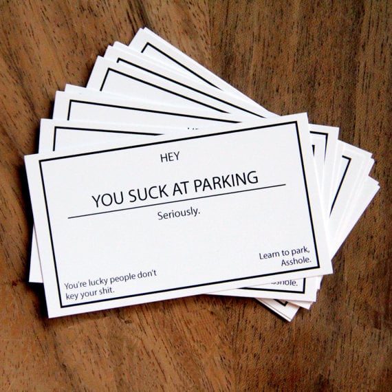 You Suck at Parking Cards
