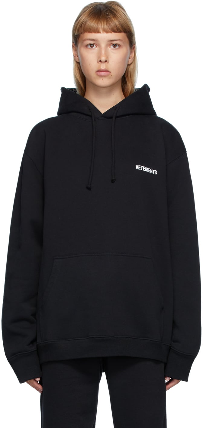 Vetements Black Logo Hoodie | Tracee Ellis Ross Rewore Her BET Awards ...