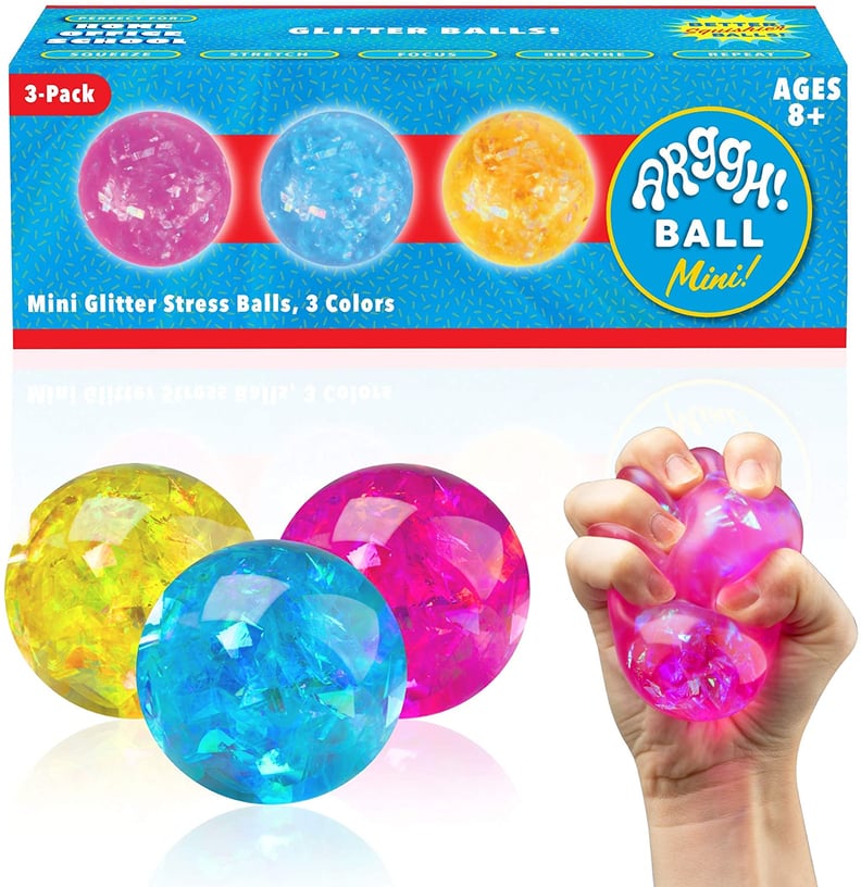 A Squishable Fidget Toy: Mini Glitter Stress Balls For Adults