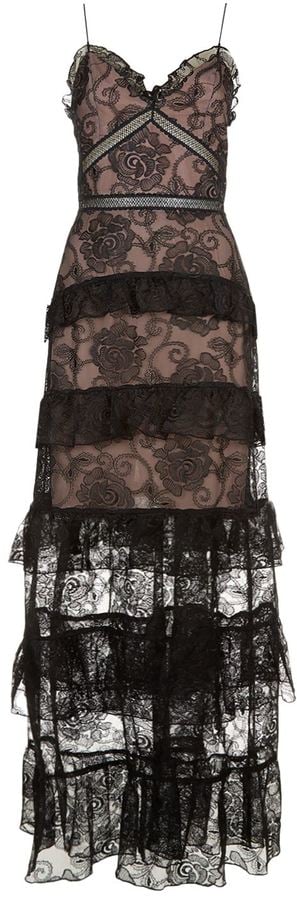 embroidered lace gown