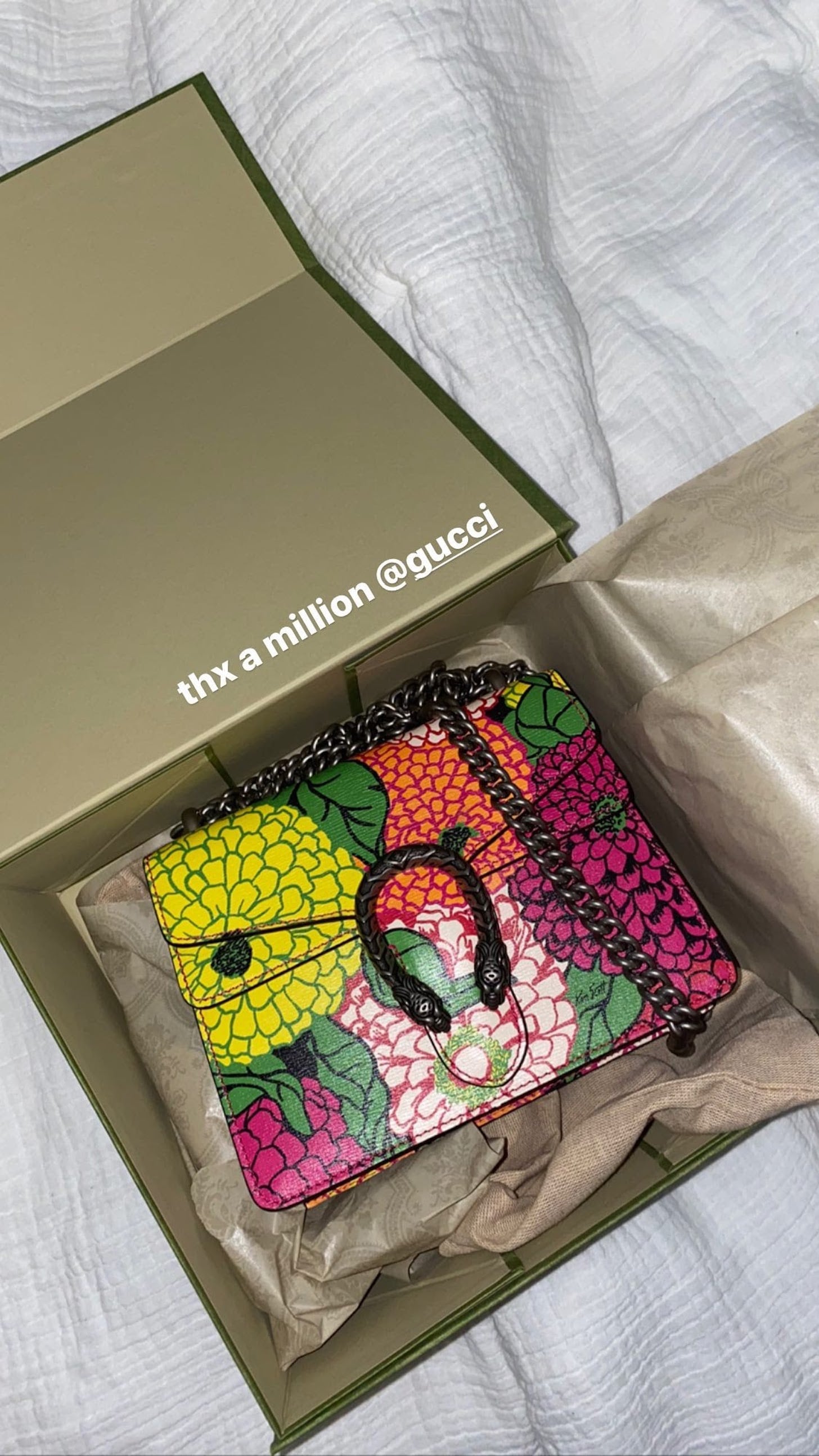 Gucci Ken Scott Print Dionysus Super Mini Bag