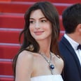 Anne Hathaway Upstages the Cannes Red Carpet With Her White Sequin Train