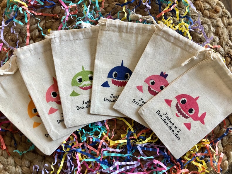 Baby Shark Muslin Favor Bags