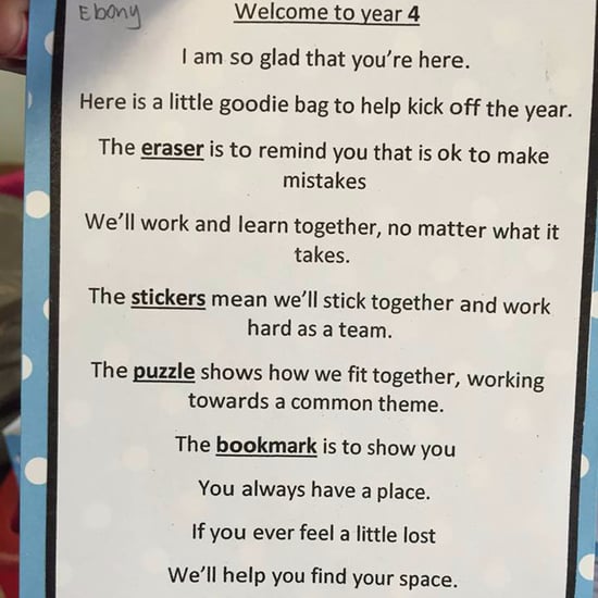Teacher's Encouraging Note and Goodie Bag For Students