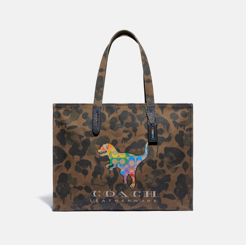 Coach Tote 42 With Rainbow Signature Rexy