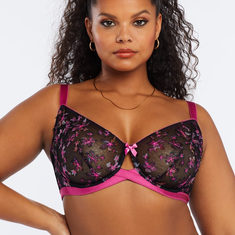 Savage x Fenty Embroidered Floral Unlined Bra
