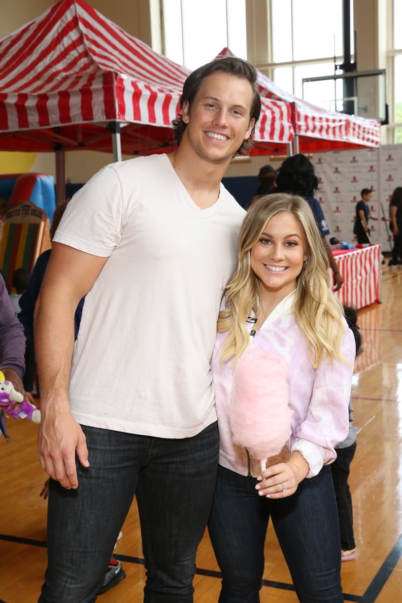 CHICAGO, IL - AUGUST 15:  Andrew East and Shawn Johnson attend as Vera Bradley partners with Blessings In A Backpack to kick-off back-to-school philanthropy tour at St. Vincent De Paul Center on August 15, 2018 in Chicago, Illinois.  (Photo by Robin March