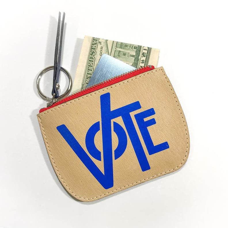 Vote Leather Keychain Wallet