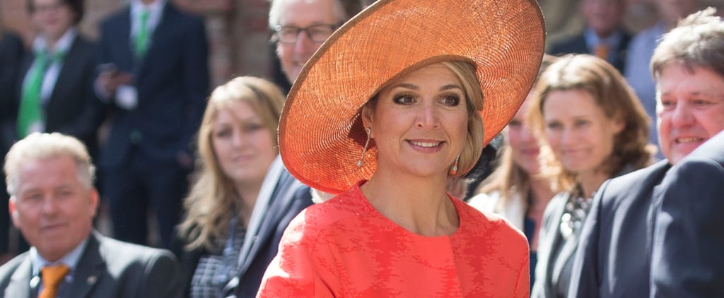 Queen Maxima Wears Neon Orange April 2016
