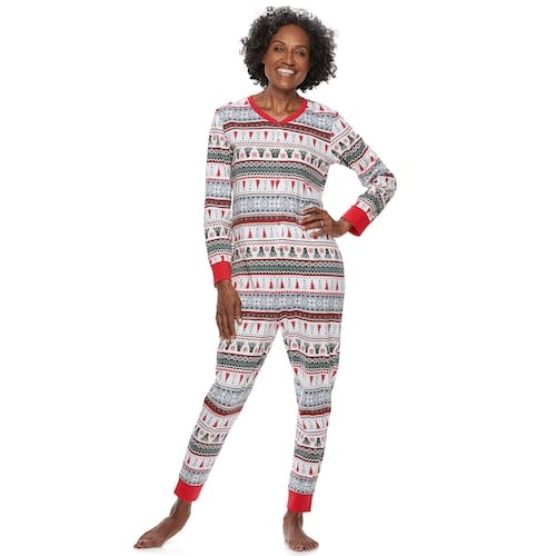 Polar Bear Fairisle Family Pajamas One-Piece Pajamas