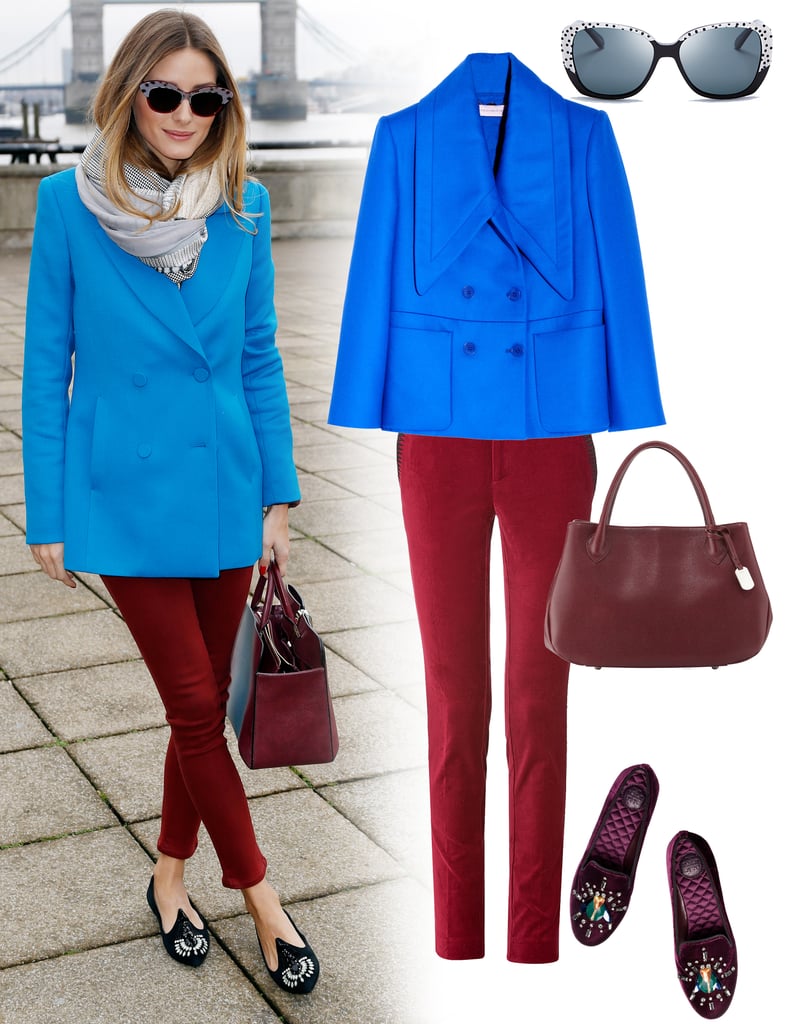 Olivia Palermo's Bright Blue Coat Outfit