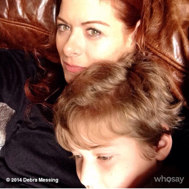 Debra Messing enjoyed some snuggle time with her son, Roman.
Source: Instagram user therealdebramessing