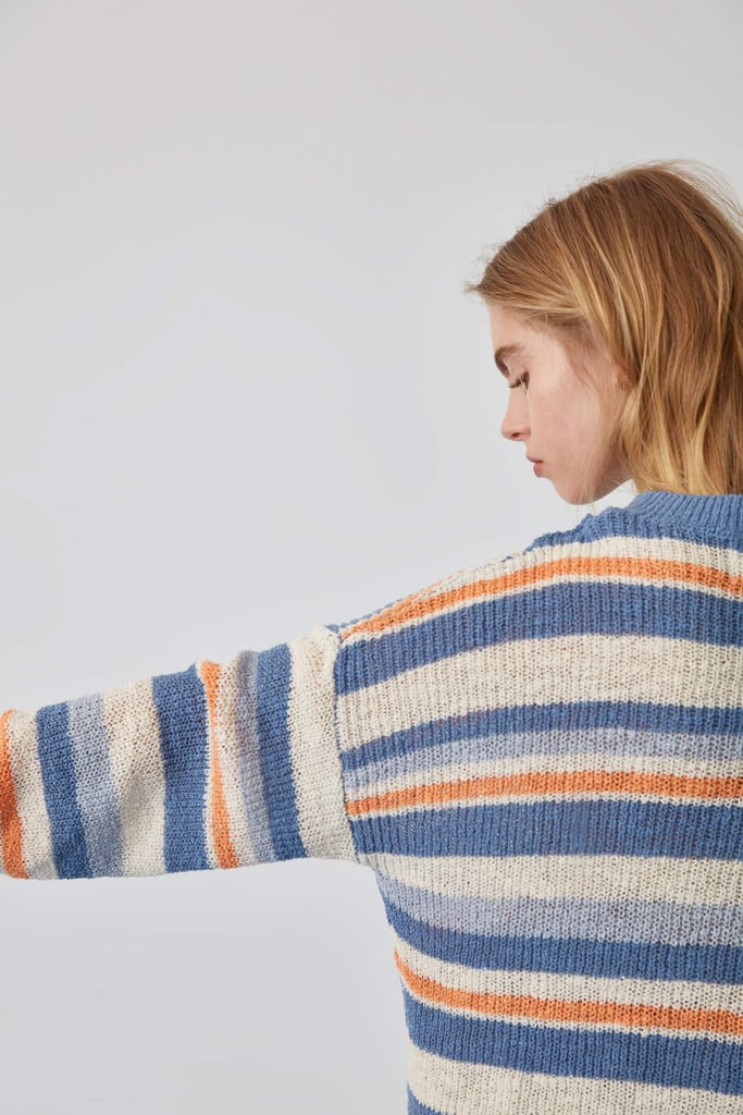 Pull&Bear Blue Striped Sweater