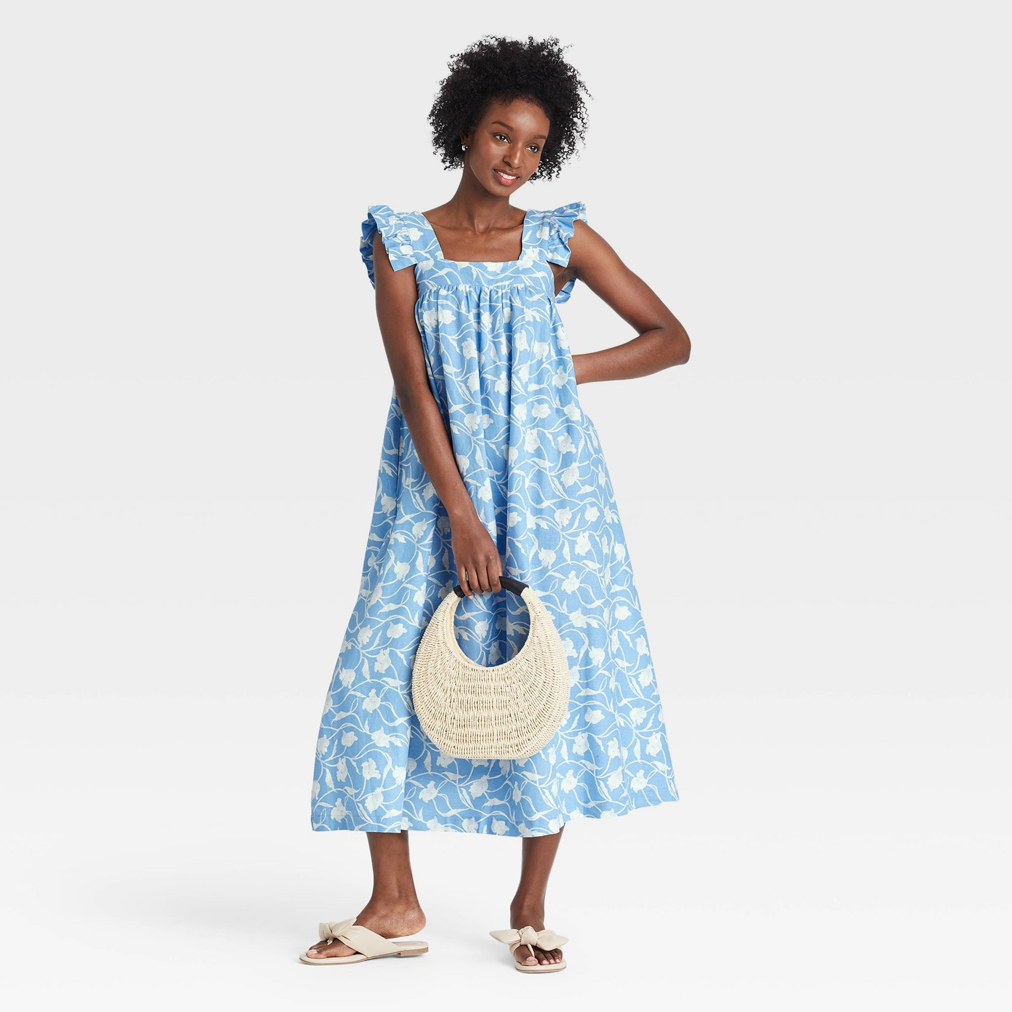 Target Ruffle Short Sleeve A-Line Dress ...