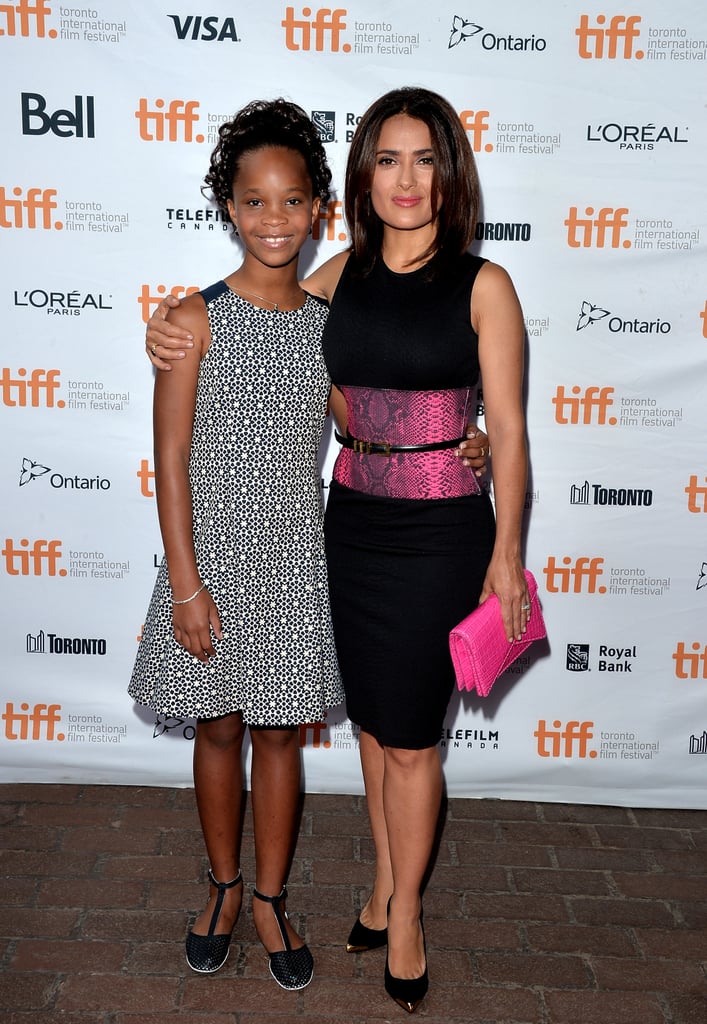 Quvenzhané Wallis and Salma Hayek linked up at the premiere of Kahlil Gibran's The Prophet.