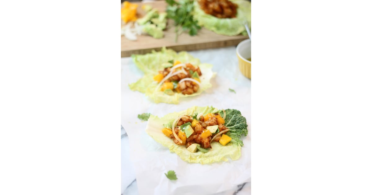 Shrimp and Mango Lettuce Wraps KidFriendly Shrimp Recipes POPSUGAR