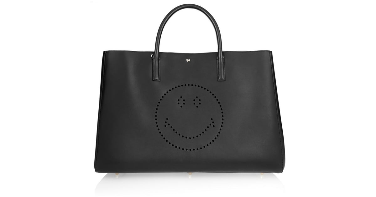 Anya Hindmarch Ebury Maxi Smiley Perforated Leather Tote ($1,550 ...