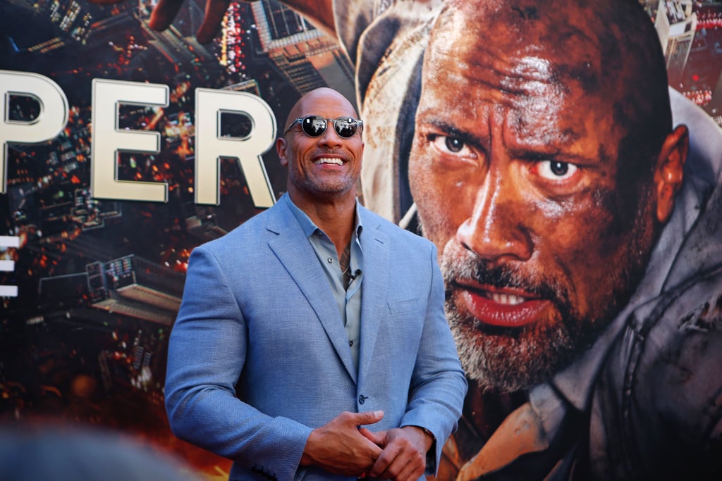 Dwayne Johnson and Daughter at Skyscraper Premiere