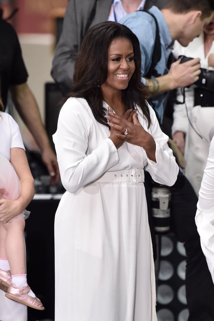 Michelle Obama White Dress October 2018