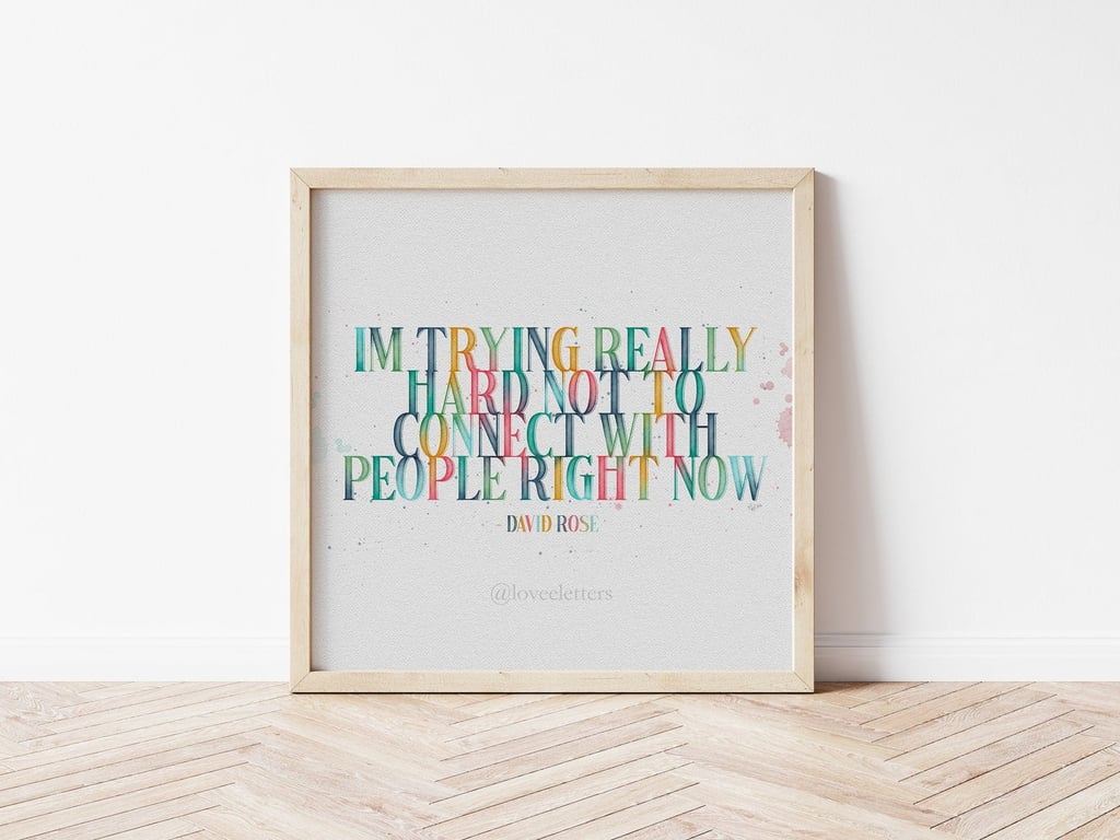 Schitt's Creek Watercolor Typography Print