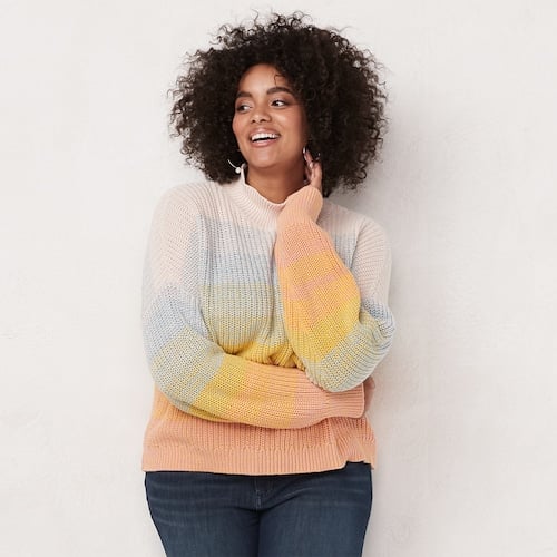 LC Lauren Conrad Plus Size Knit Pullover Sweater