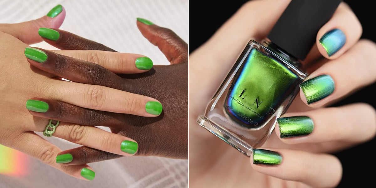 Share 138+ green colour nail paint latest