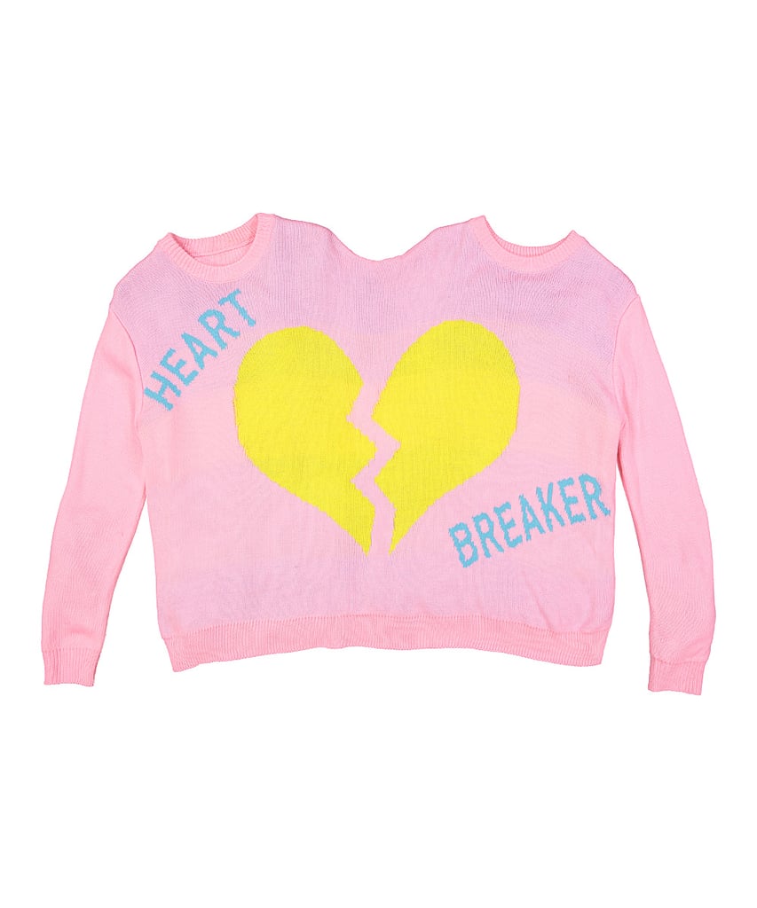 Ruji Pink & Yellow 'Heart Breaker' Double-Header Sweater
