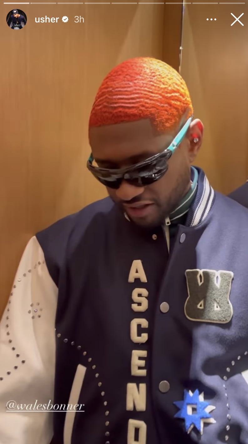 Usher's Orange Hair at Paris Fashion Week in January 2023