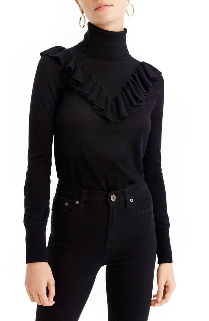 J.Crew Tippi Ruffle Turtleneck Sweater